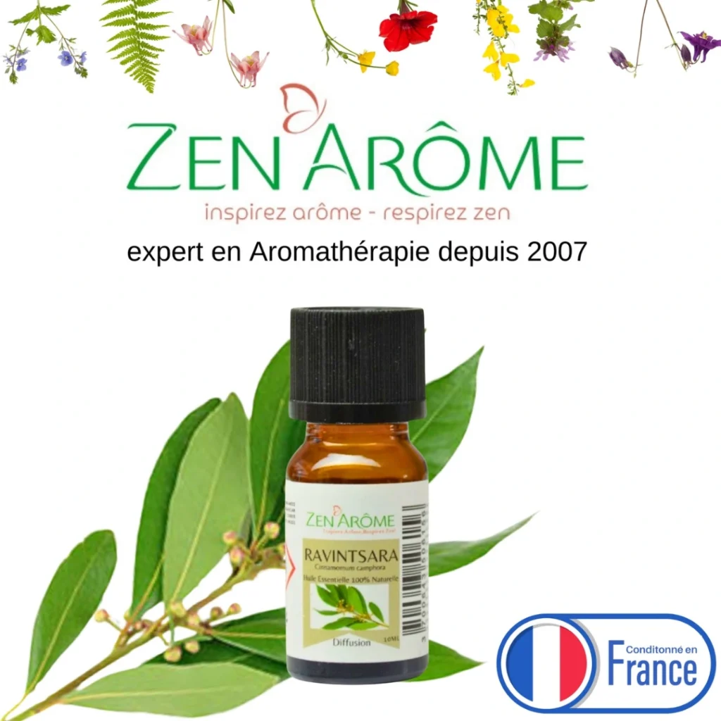 Huile essentielle ravintsara, cinnamomum, camphora 10-ml 100 % naturelle Huiles essentielles Zen' Arôme Aromathérapie Les Ateliers Voluptueux Orléans Loiret France