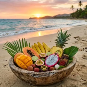 Fondant à la cire d’abeille parfum FRUITS TROPICAUX Fondant parfumé à la cire d'abeille Les ateliers voluptueux Fondant parfumé Bougie parfumée Parfum de Grasse Orléans Loiret France