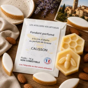 Fondant parfumé à la cire d’abeille parfum CALISSON